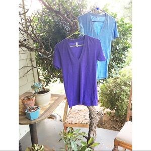 2 for 1 American Apparel Deep V-Neck T’s XS/S